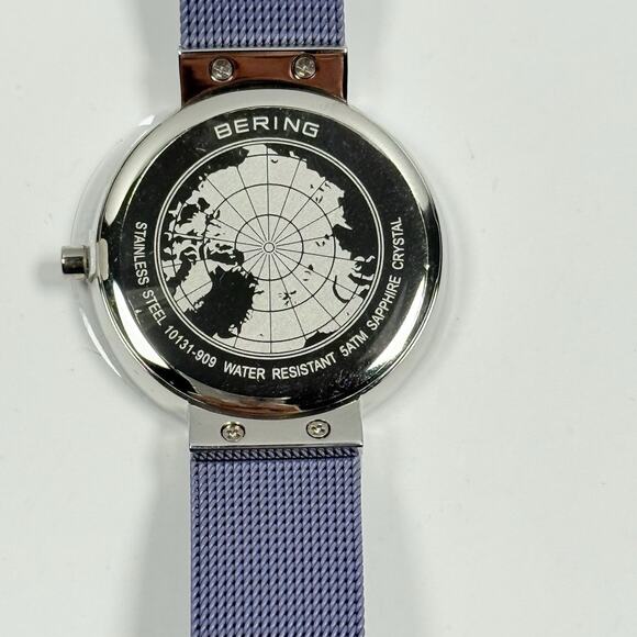 Bering Classic 10131-909 Lavender Dial Mesh Stainless Steel Women’s Watch
